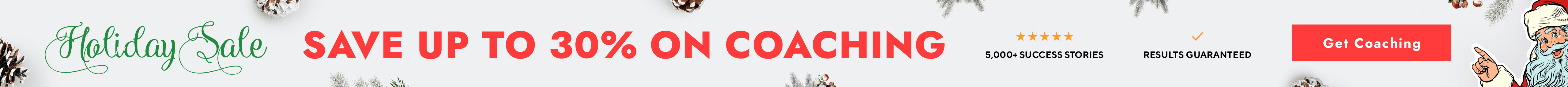 Save 30% on Coaching - Large Desktop Banner